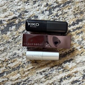 Urban Decay, Kiko Milano, RMS Beauty Brown Lipstick bundle 3 pieces
